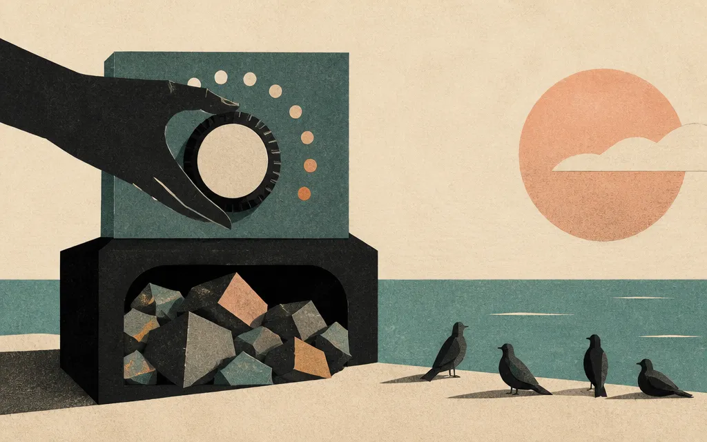 Editorial illustration for “Ares dialed up debt to chase yield. The market barely noticed.”