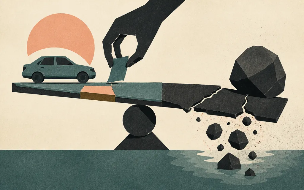 Editorial illustration for “Avis hit with a reality check: margins up, revenue still slipping, stock falls 6.9%”