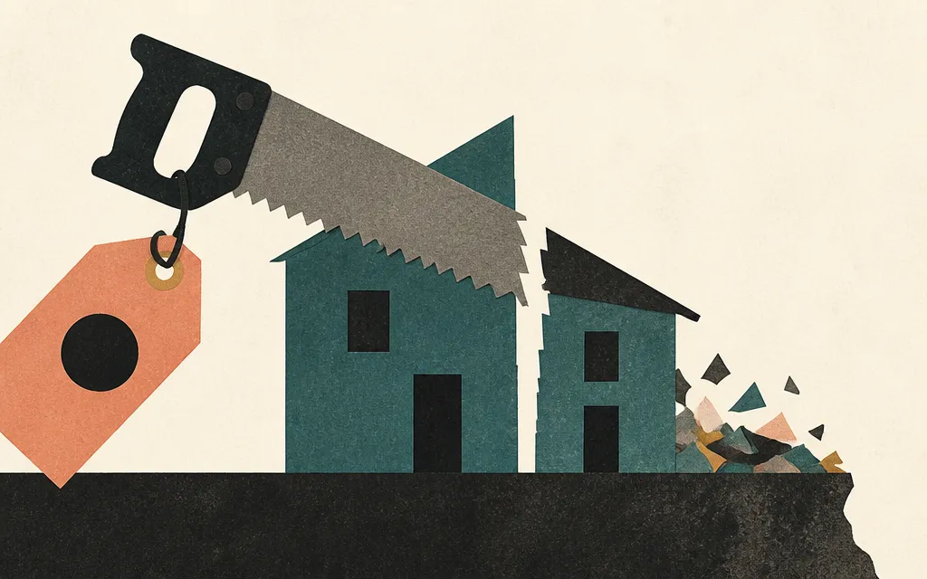 Editorial illustration for “Builders FirstSource tumbles 8% as ‘cheap’ clashes with falling sales and squeezed margins”