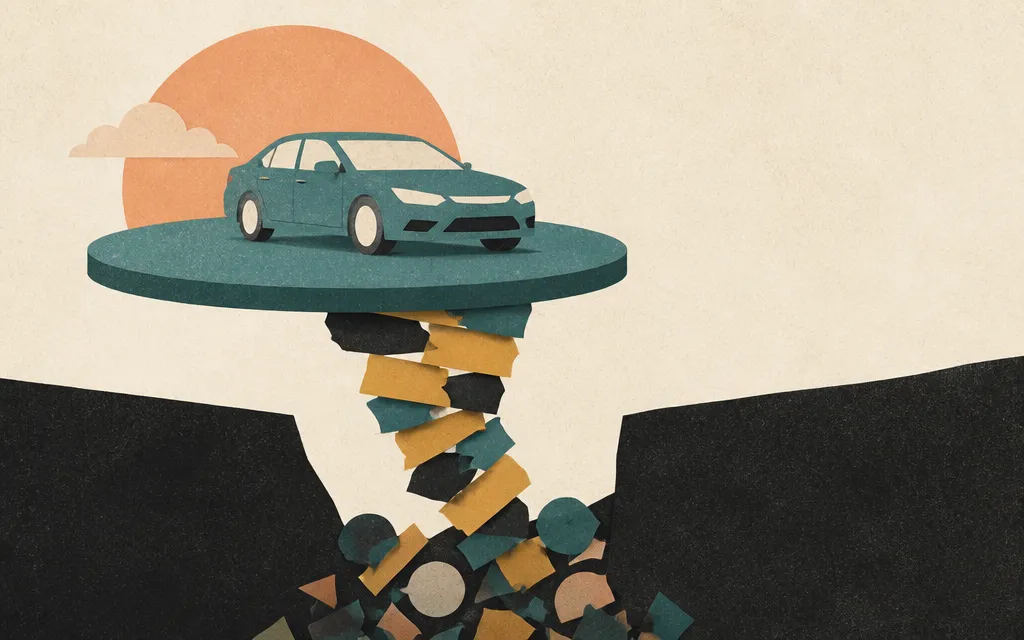 Editorial illustration for “Carvana’s rebound is real — and its fate still hangs on the credit markets”