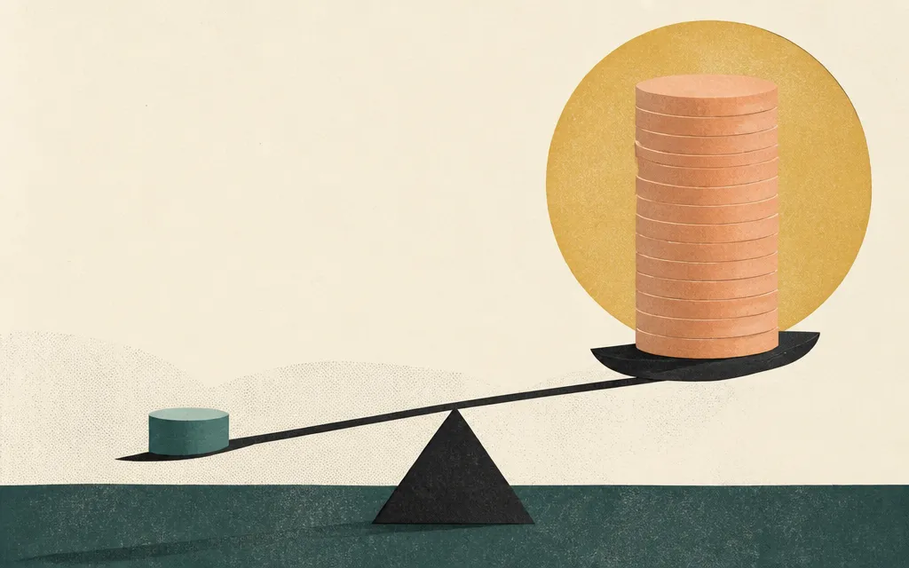 Editorial illustration for “Coca‑Cola widened margins a lot — revenue barely moved”