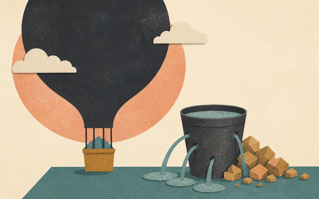 Editorial illustration for “AbbVie’s profit jumped 285%. Free cash flow got less efficient”