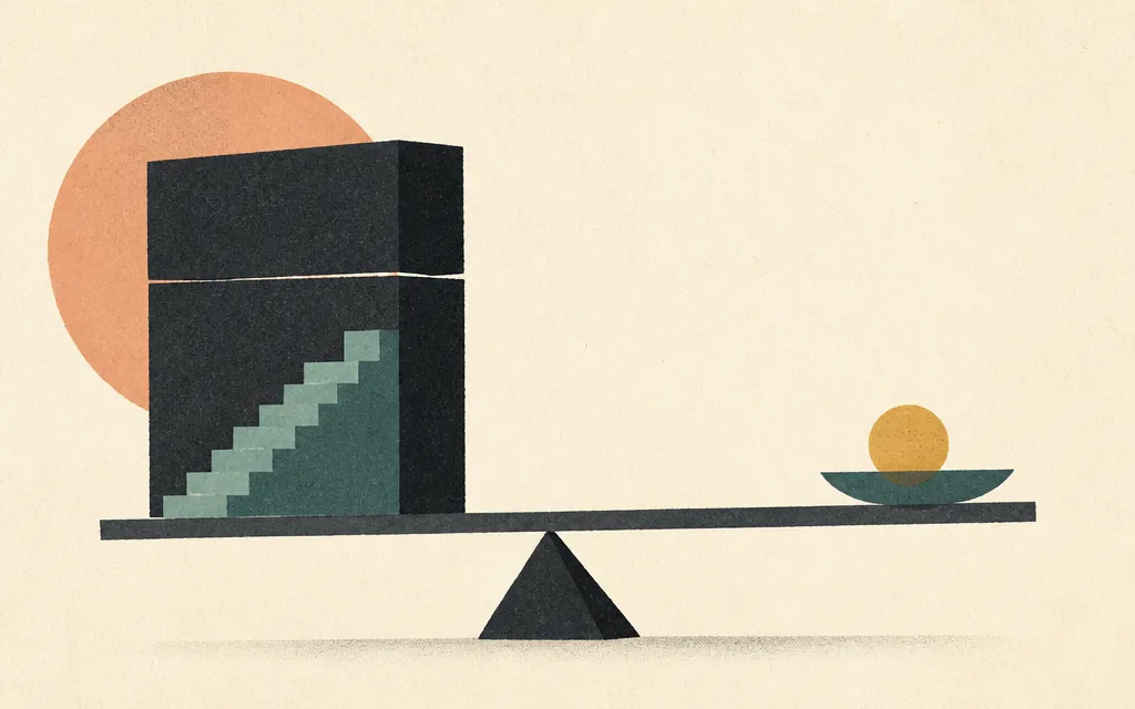 Editorial illustration for “AMG doubled profit. Its shares barely budged.”