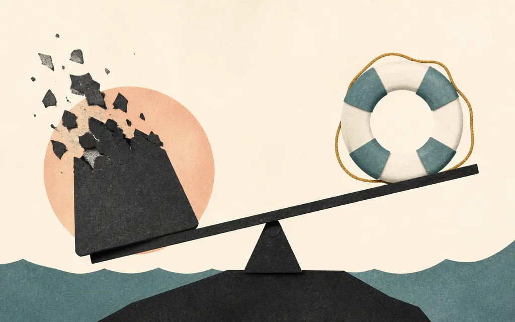 Editorial illustration for “Assured Guaranty’s profit fell 62.1%, even as its insurance lines improved”