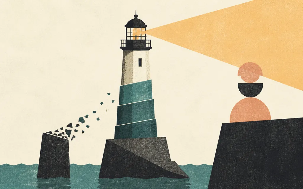 Editorial illustration for “Beacon Financial's profit tripled, while transaction-driven pay doubled”