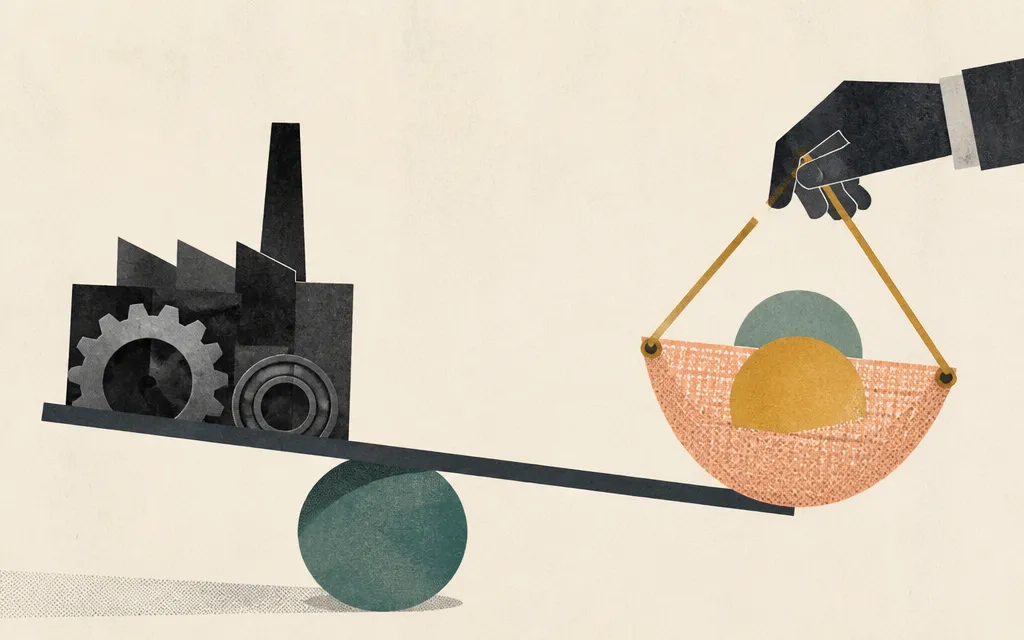 Editorial illustration for “BorgWarner's profit jumped 28% on flat sales. The margin story has a catch”