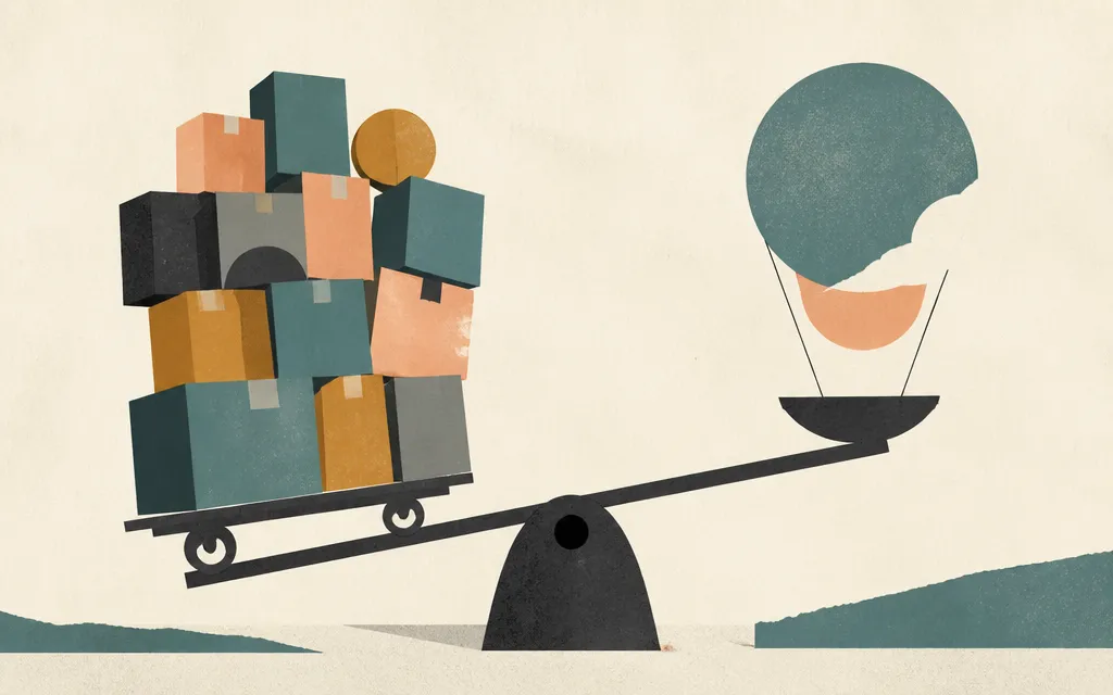 Editorial illustration for “Boston Scientific’s operating income jumped 44%. Inventory grew nearly twice as fast as sales.”