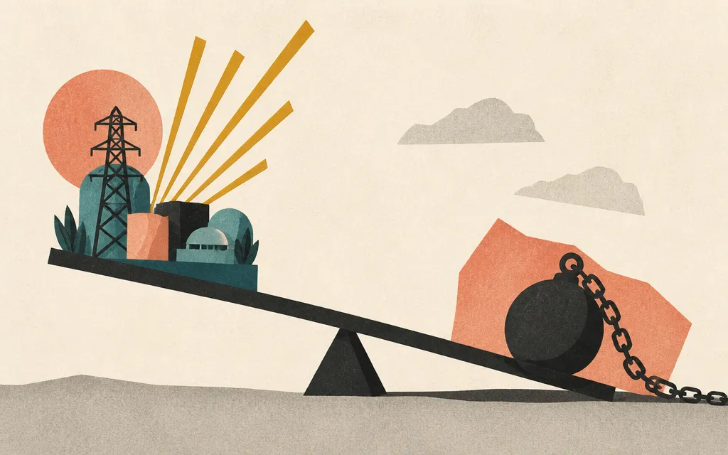 Editorial illustration for “Con Edison’s revenue surge came with a bigger interest bill”