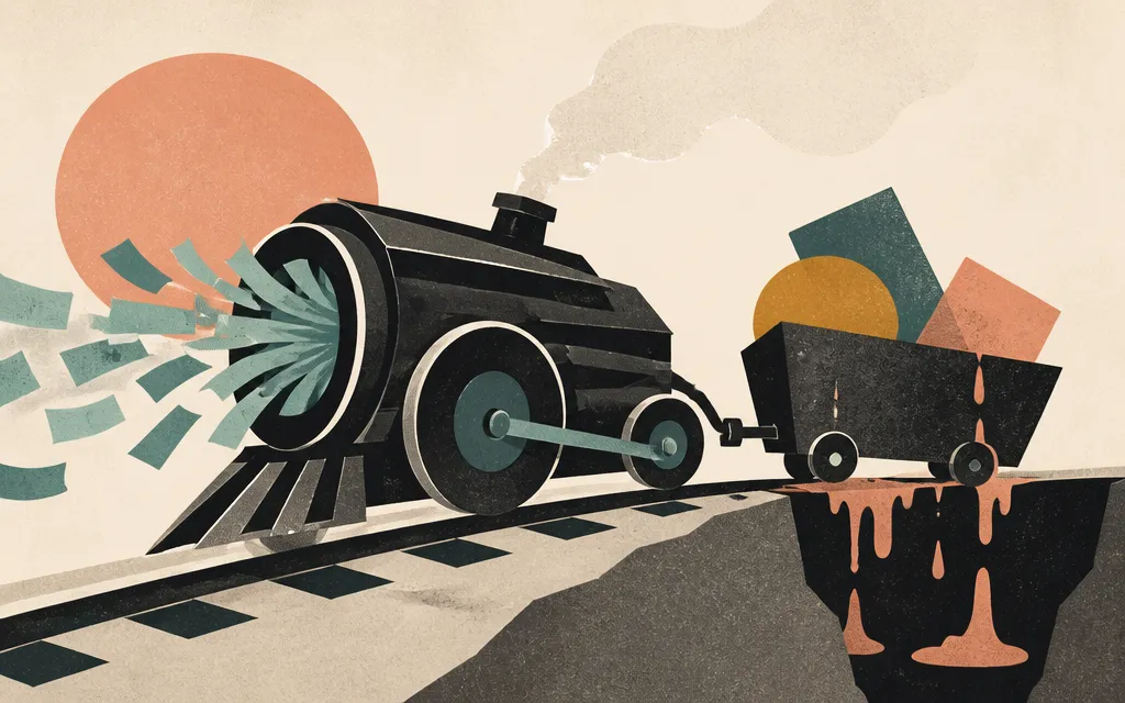 Editorial illustration for “CrowdStrike’s cash engine is running ahead of its profit engine”