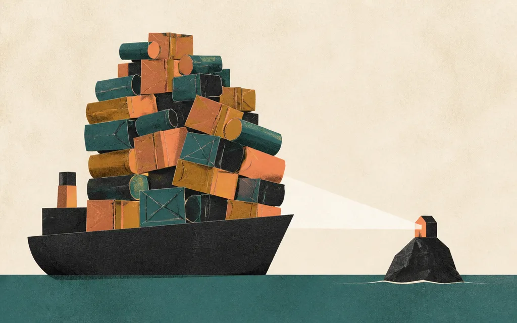 Editorial illustration for “DNOW doubled sales. Inventory jumped 177.3%.”
