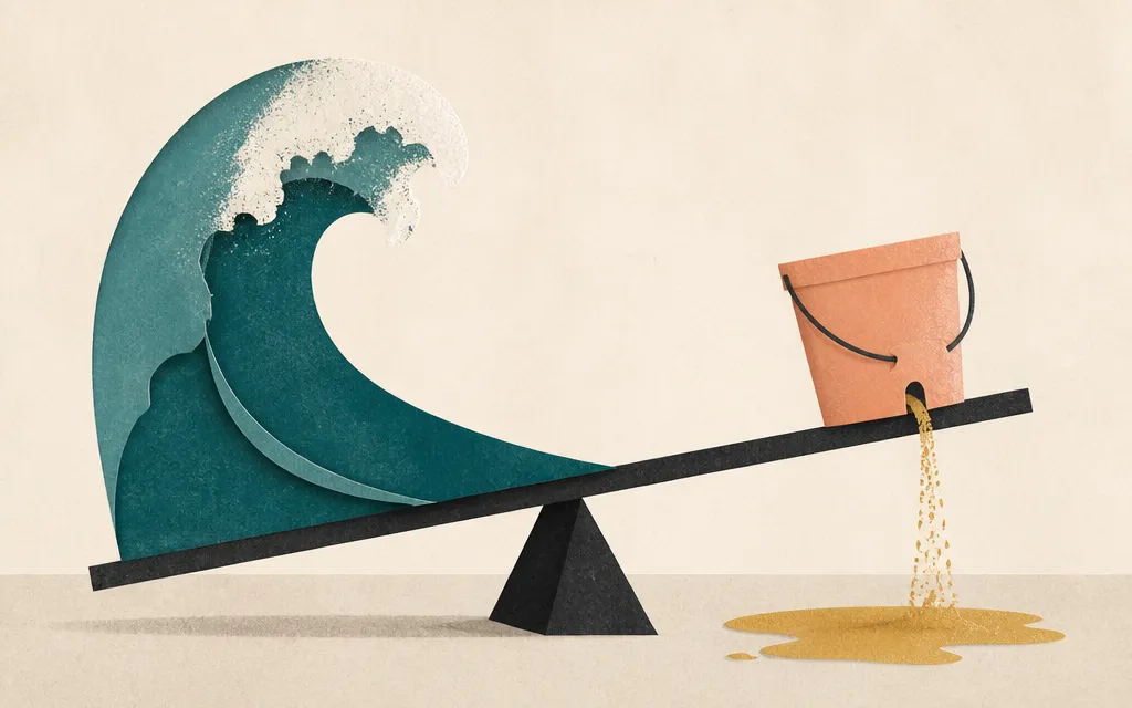 Editorial illustration for “Dycom’s operating cash flow jumped 2,174%. Its margin still slipped.”