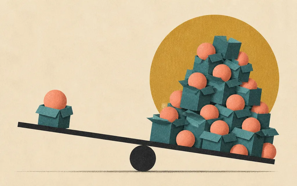 Editorial illustration for “F5 grew sales 11%. Inventory grew 90%.”