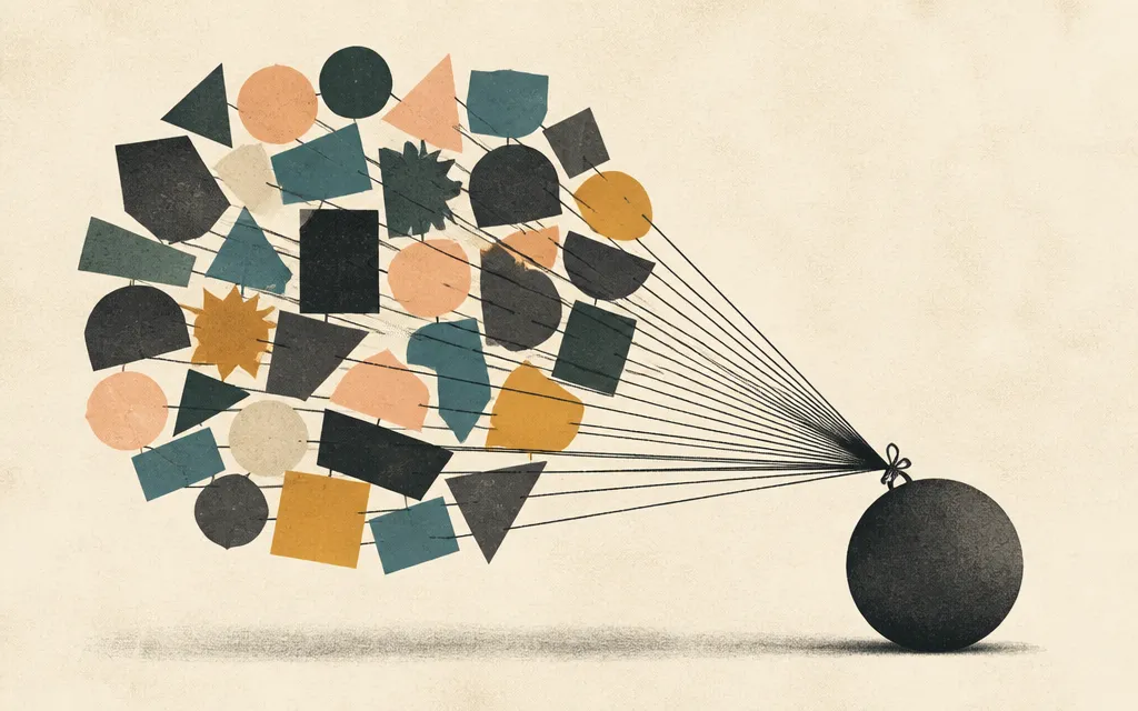 Editorial illustration for “Forty stocks, eight sectors, one very strange trade”