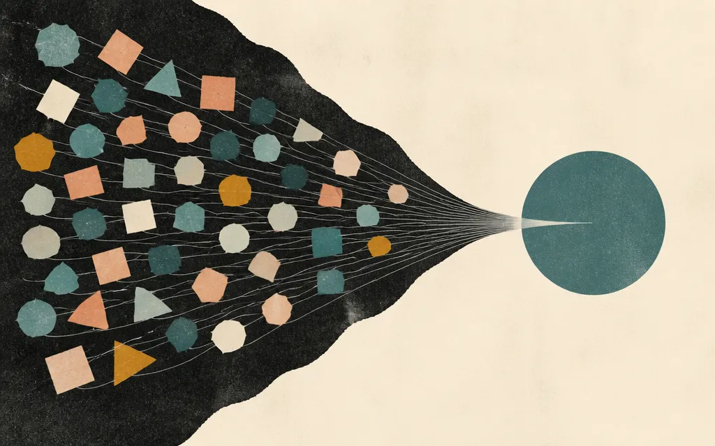 Editorial illustration for “Forty unrelated names started moving like one, and that is the odd part”