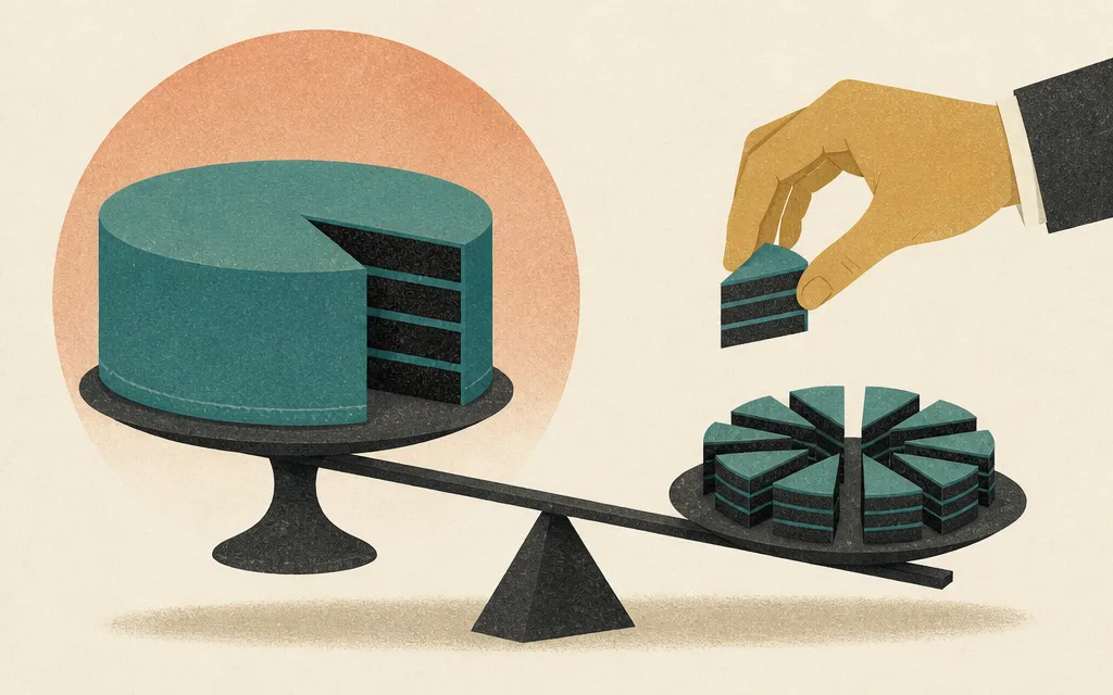 Editorial illustration for “Fulton grew revenue 15%. Dilution kept EPS flat.”