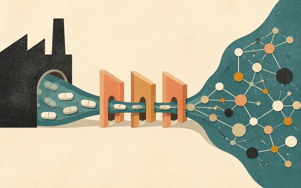 Editorial illustration for “Gilead’s U.S. sales run through three wholesalers”