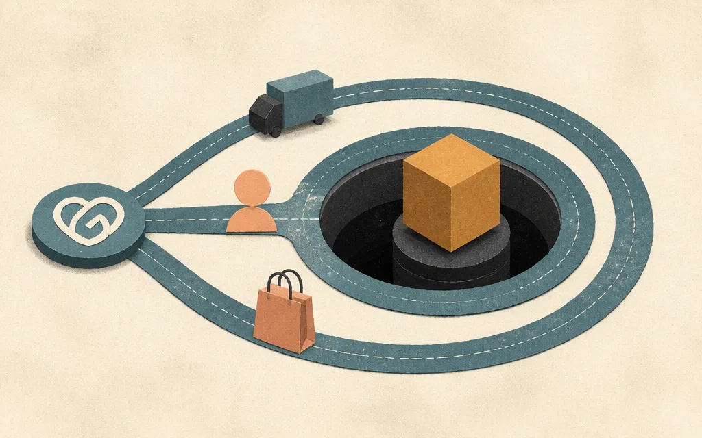 Editorial illustration for “GoDaddy Inc. (GDDY) keeps circling back to Amazon (AMZN)”