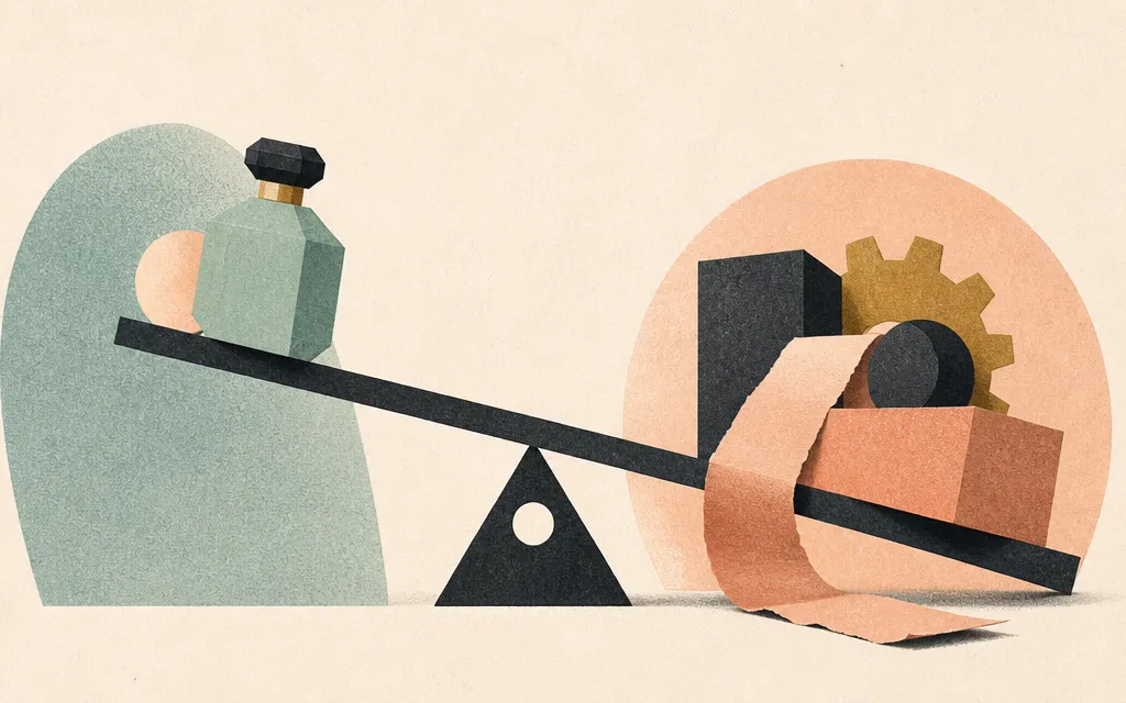 Editorial illustration for “Interparfums grew sales, then lost the operating leverage”