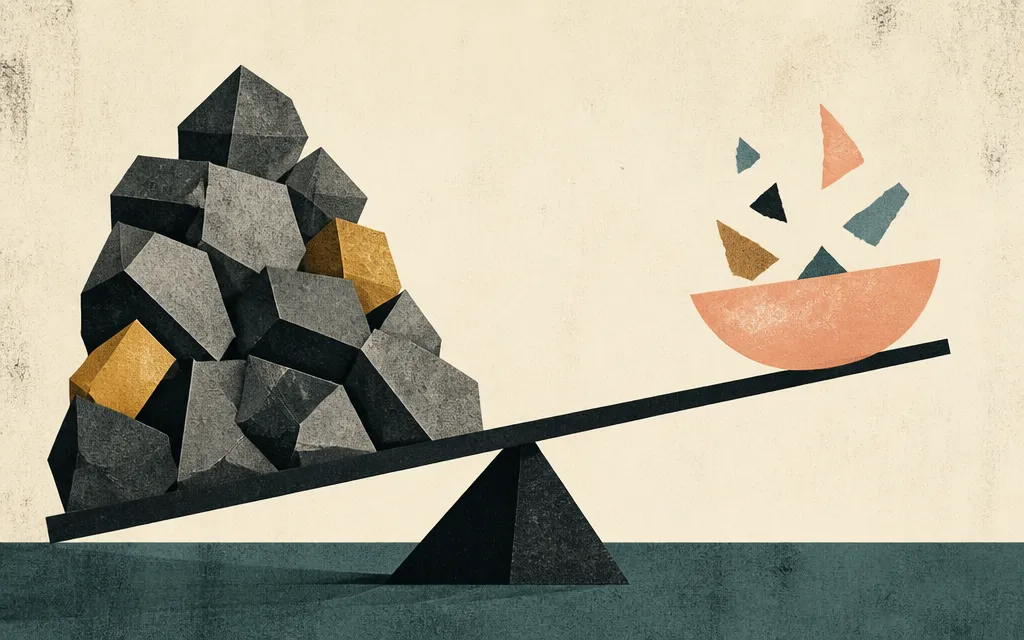 Editorial illustration for “Kennametal’s profit surged. So did the tungsten sitting in inventory”
