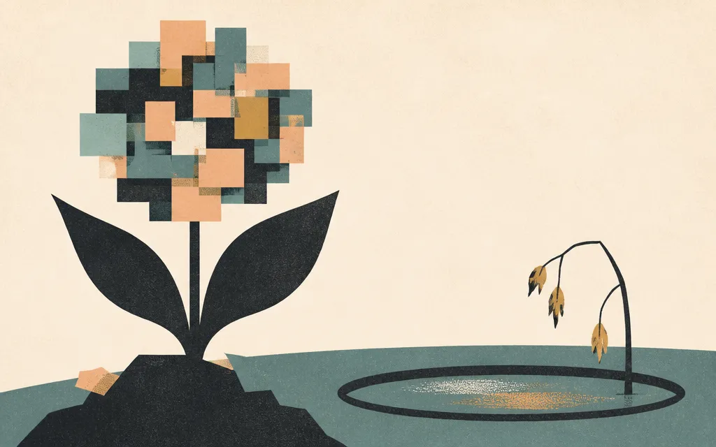Editorial illustration for “KLA grew on AI demand. Its cash flow barely budged.”