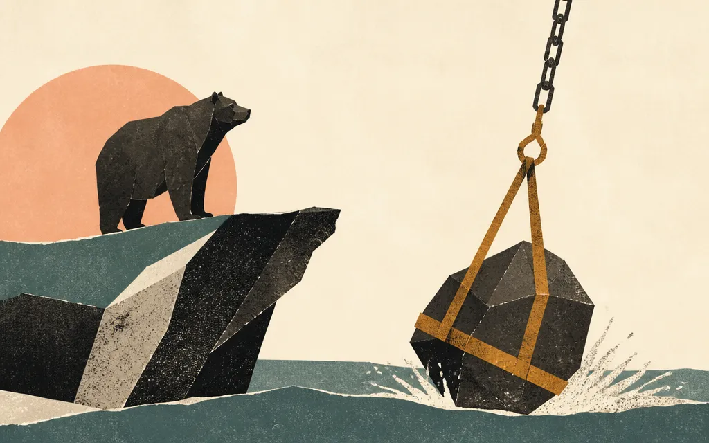 Editorial illustration for “Kodiak grew profit on station work. The cash story got more expensive.”