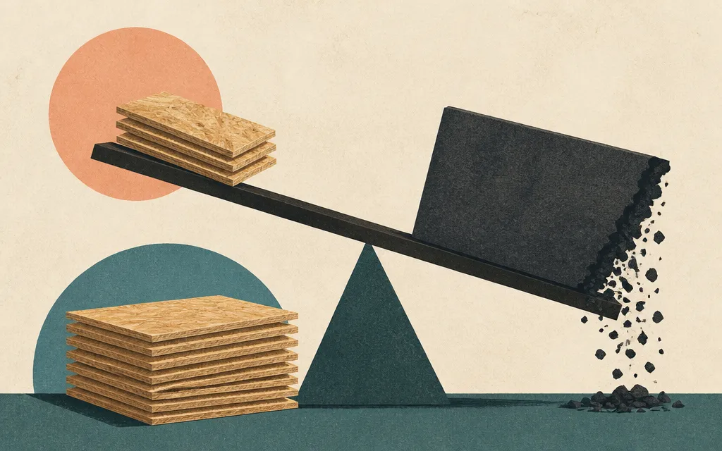 Editorial illustration for “LPX sold less OSB at lower prices, and its margin paid the bill”