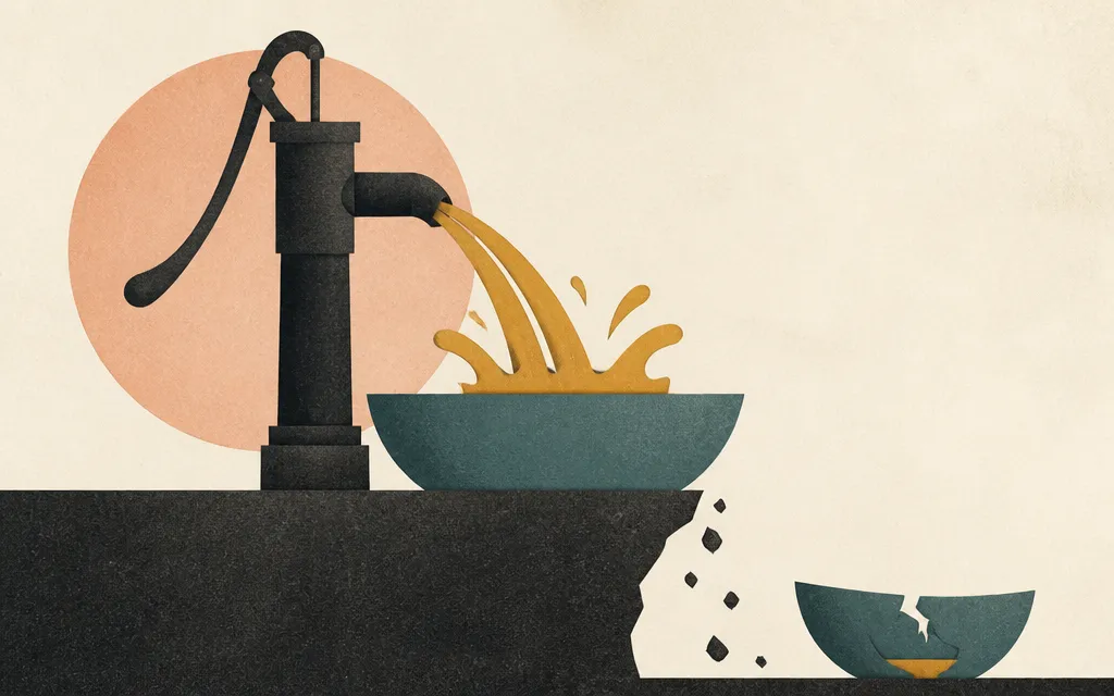 Editorial illustration for “McDonald’s sold a little more and generated much more cash. Its cash balance still fell”