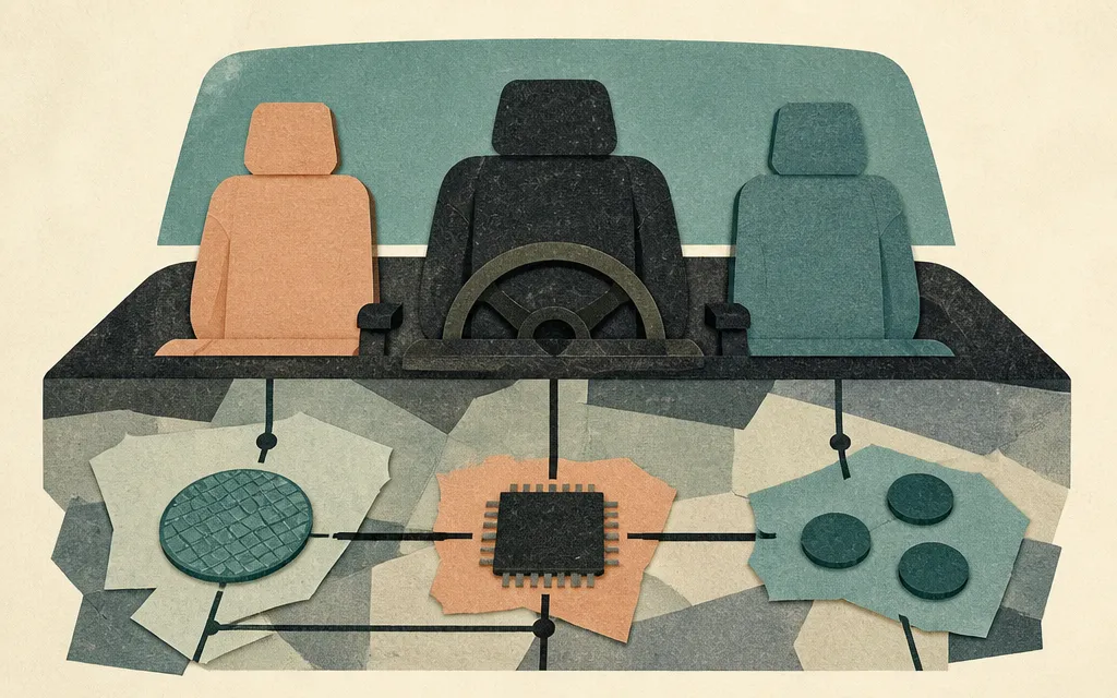 Editorial illustration for “Mobileye’s Supplier Map Has Intel in Three Different Seats”