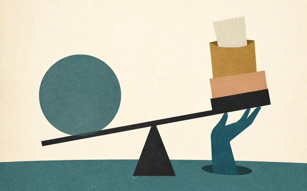 Editorial illustration for “NCR Atleos Held Sales Flat and Lifted Margin. Tariff Refunds Helped.”