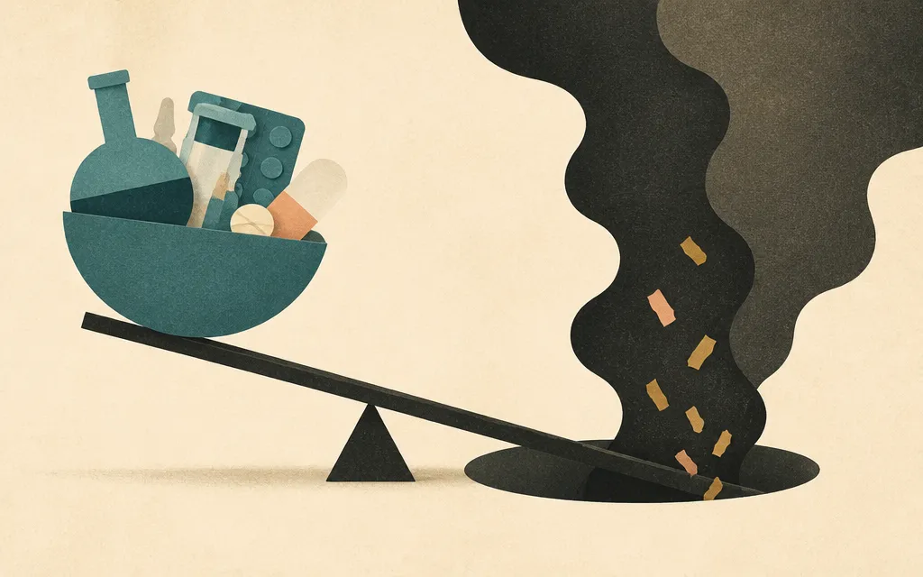 Editorial illustration for “Nektar’s drug investment rose as revenue fell, and cash burn got worse”