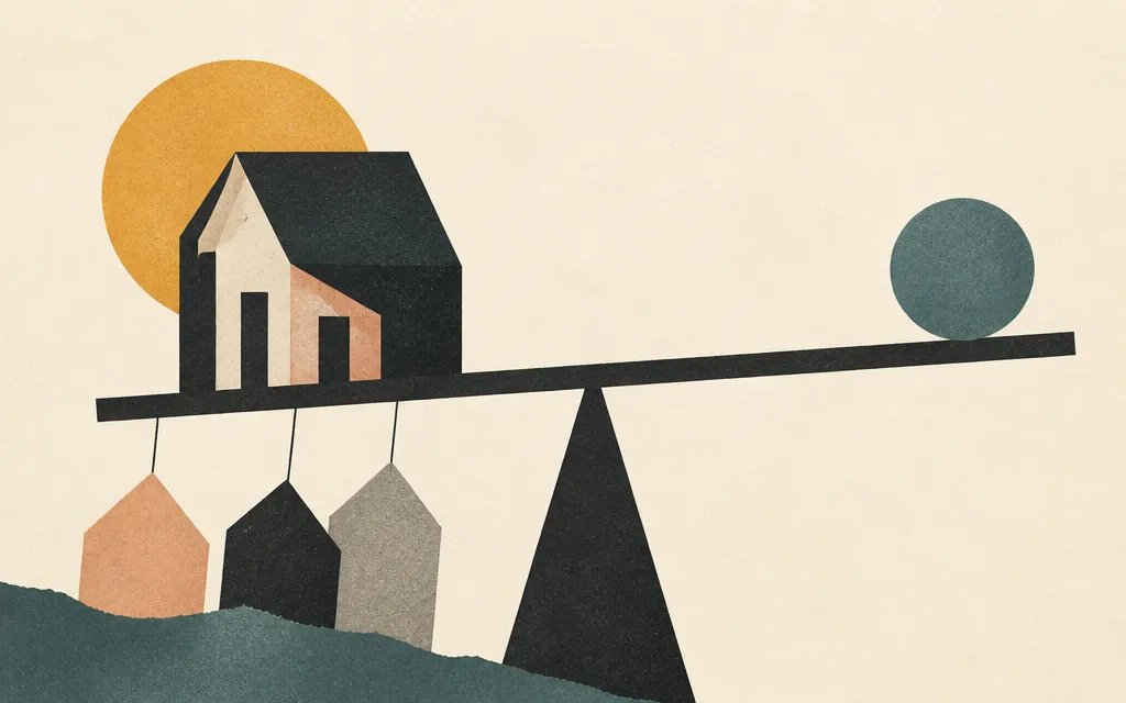 Editorial illustration for “NVR's stock rose 1% as homebuilding profit fell 29%”