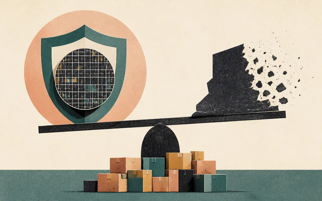 Editorial illustration for “ON Semiconductor protected gross margin while manufacturing charges erased operating profit”