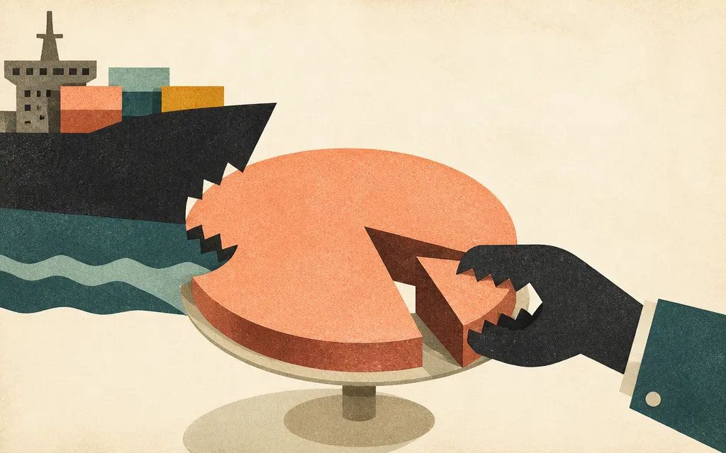 Editorial illustration for “PCA sold more, but freight and financing took a bigger bite”