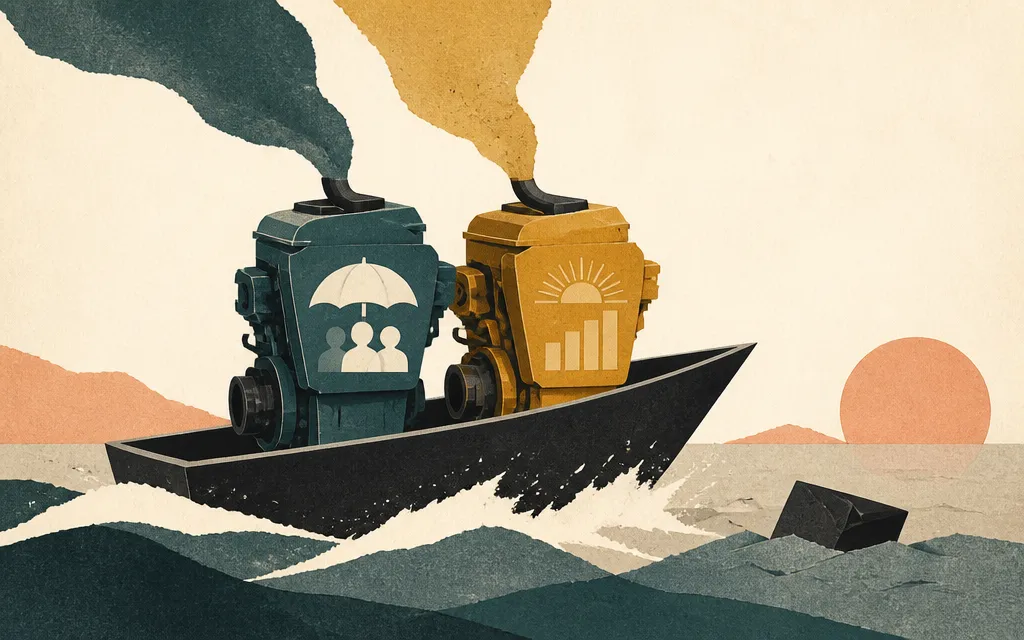 Editorial illustration for “RGA’s profit surge has two engines: mortality claims and investment income”