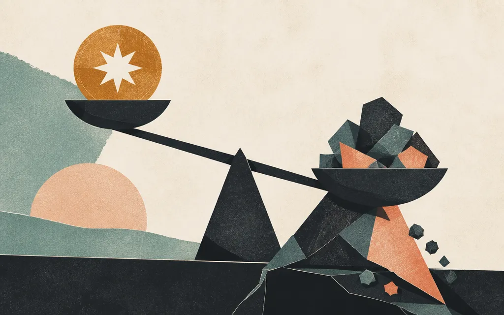 Editorial illustration for “Riot's revenue rose 14%, but a $401M non-cash bitcoin mark helped drive the loss”