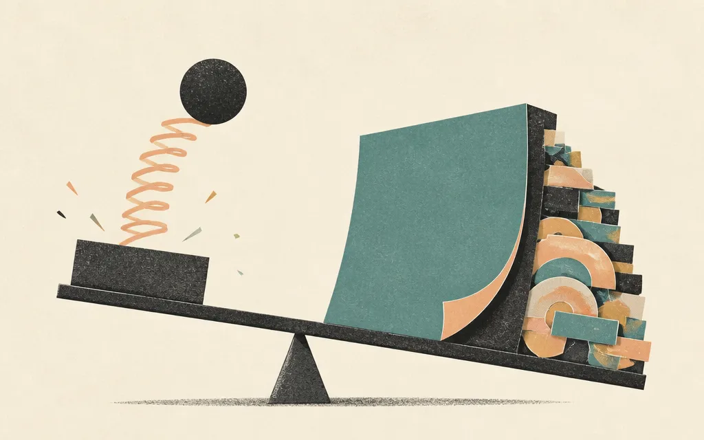 Editorial illustration for “Schwab's EPS jumped 43%. The software bill is the odd part.”