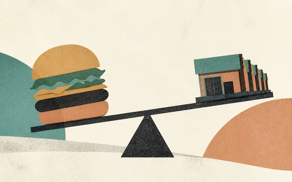 Editorial illustration for “Shake Shack grew sales 17%, but operating income fell 7%”