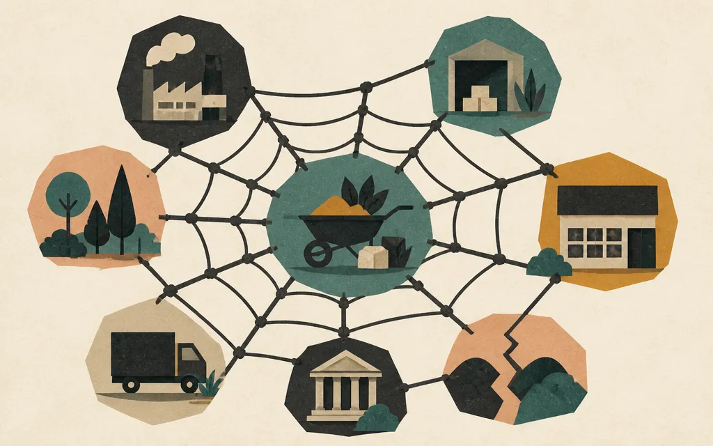 Editorial illustration for “SiteOne’s disclosed web runs through Deere, Toro, BrightView, and Home Depot”