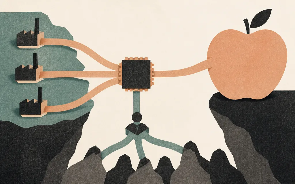 Editorial illustration for “SiTime’s disclosed map runs from three foundries to Apple”