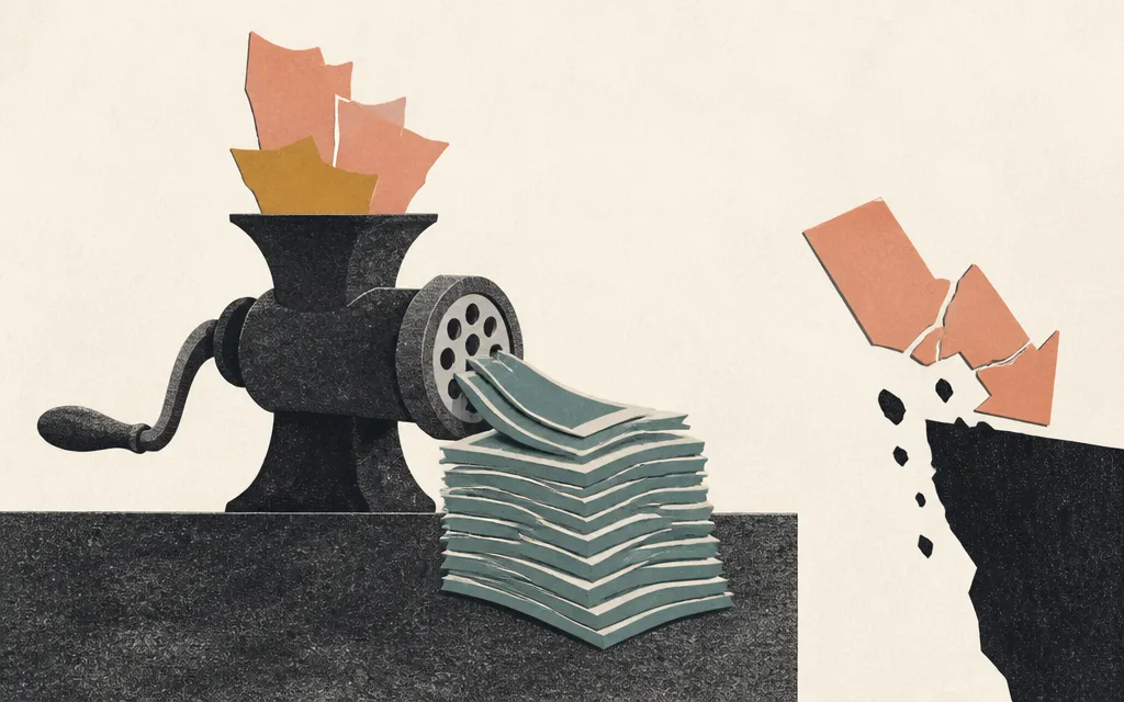 Editorial illustration for “Smithfield made more cash from less sales as shares fell 3.8%”
