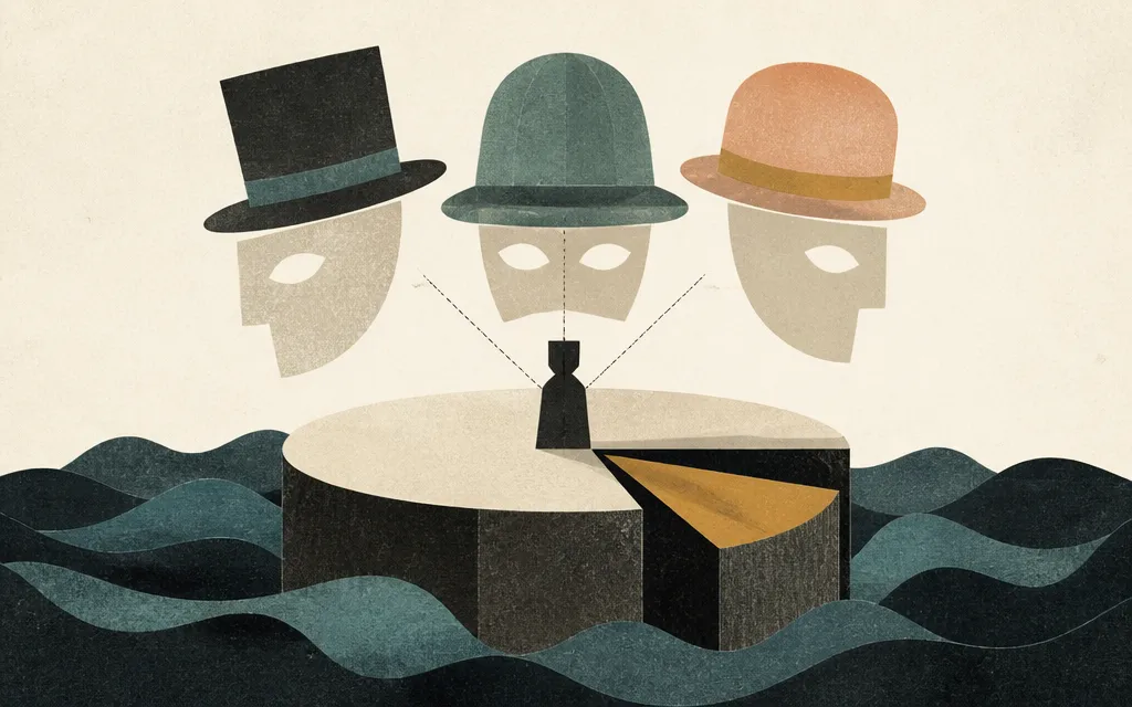 Editorial illustration for “Take-Two’s Platform Giants Wear Three Hats”
