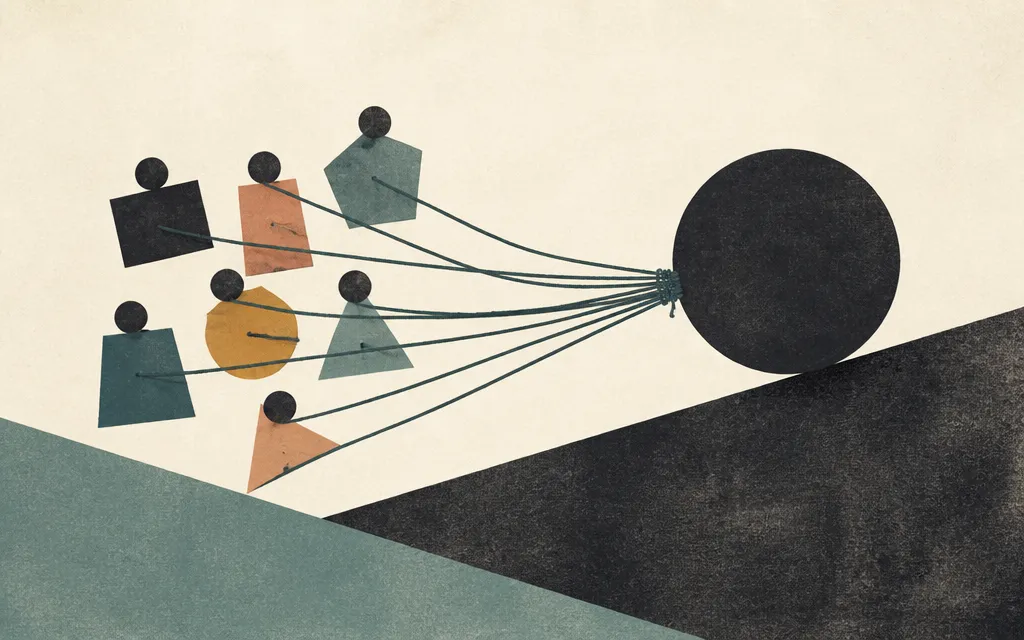 Editorial illustration for “Thirty stocks from eight sectors suddenly traded like one residual bet”