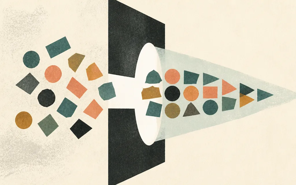 Editorial illustration for “Twenty stocks are moving together, and they barely used to”