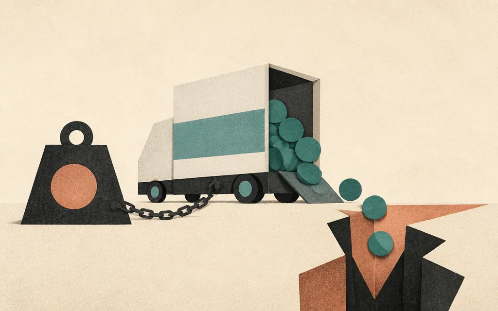 Editorial illustration for “U-Haul’s cash rose as profit fell, and debt got more expensive”