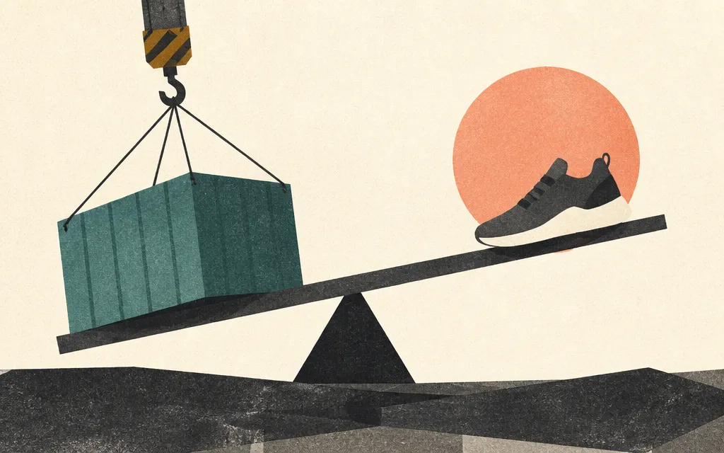 Editorial illustration for “Under Armour’s margin rebound got a tariff assist as sales slipped”