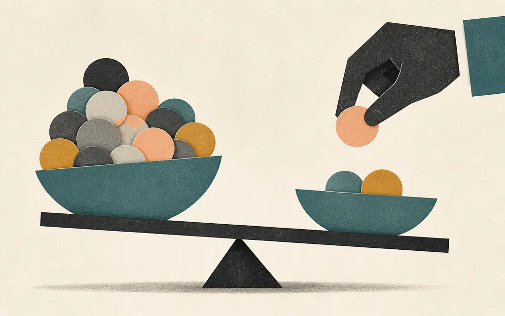 Editorial illustration for “United Bankshares earned more. Fewer shares did some of the work.”