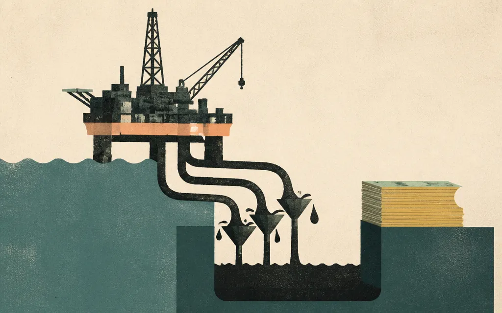 Editorial illustration for “Valaris made $50 million, but its rigs consumed more cash than they produced”