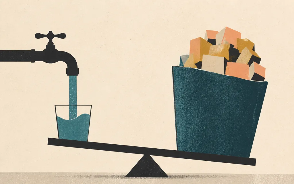 Editorial illustration for “Watts grew sales 19%. Its inventory grew faster.”