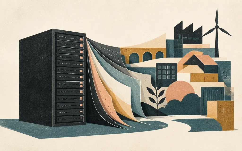 Editorial illustration for “AI Demand Is Showing Up Beyond the Chip Rack”