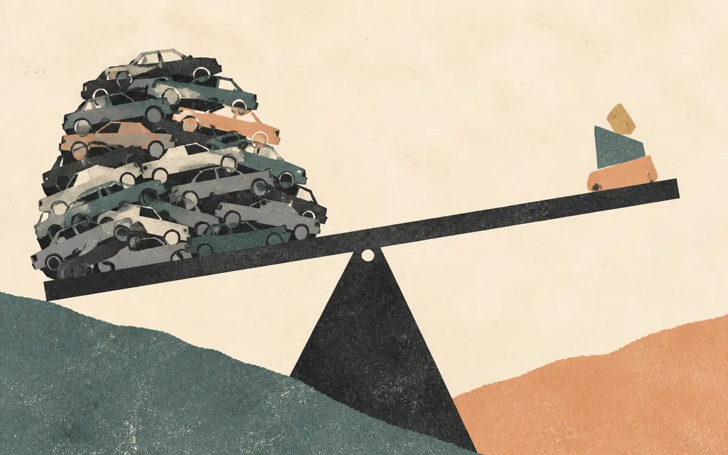 Editorial illustration for “Copart’s $4.7B year barely grew, and operating cash flow fell 11%”